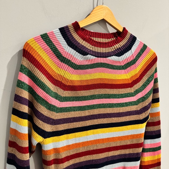 Boden Matilda Sparkle Jumper in Multi Stripe, Size 12 - Picture 7 of 14